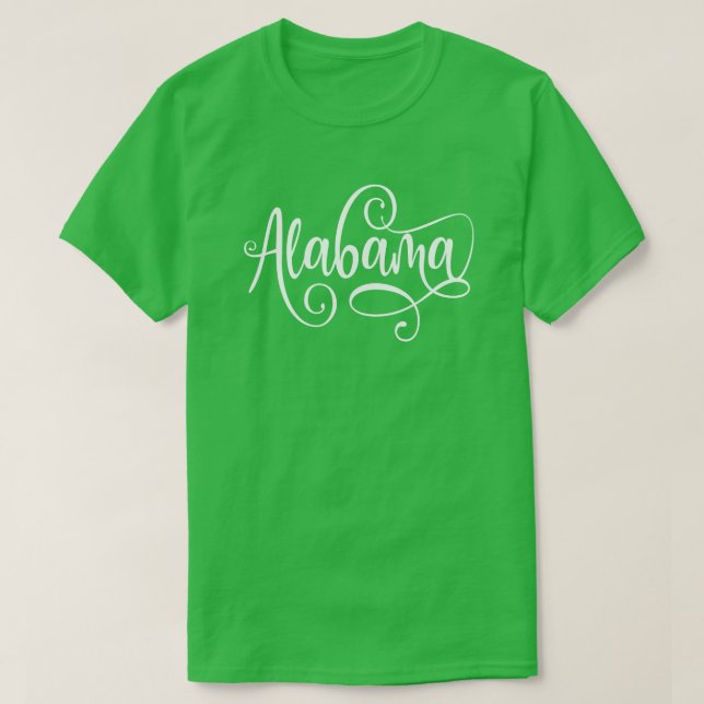 Camiseta Script de Rico Branco do Alabama (Frente do Design)