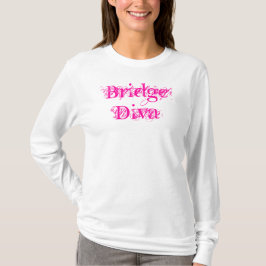 Camiseta Script de Tendência Rosa de Diva de Ponte