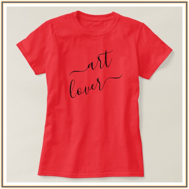 Camiseta Script do Lover de Arte Simples e Chic (Criador carregado)