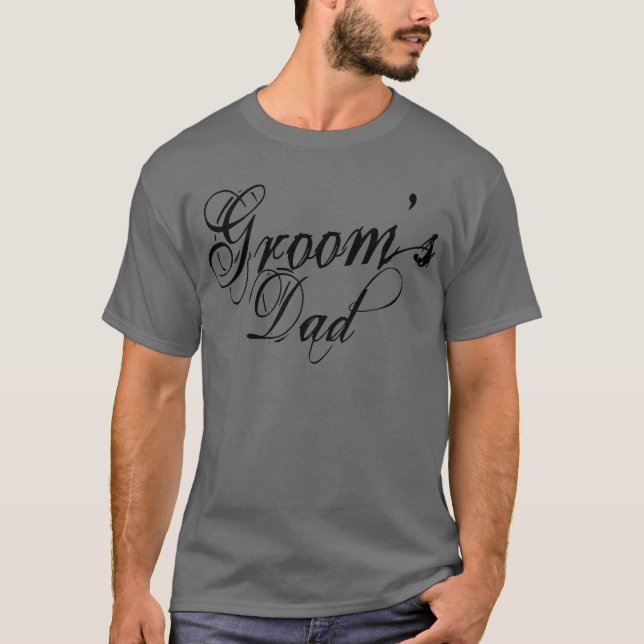Camiseta Script Grunge travesso - Pai preto do Groom (Frente)