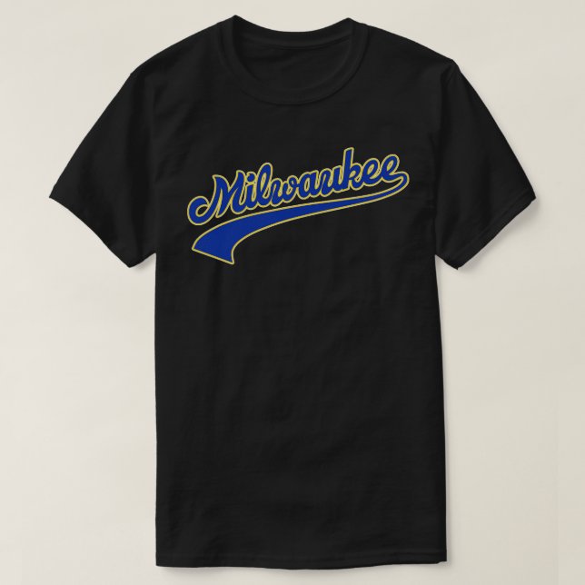 Camiseta Script Retro 70s Milwaukee Jersey (Frente do Design)