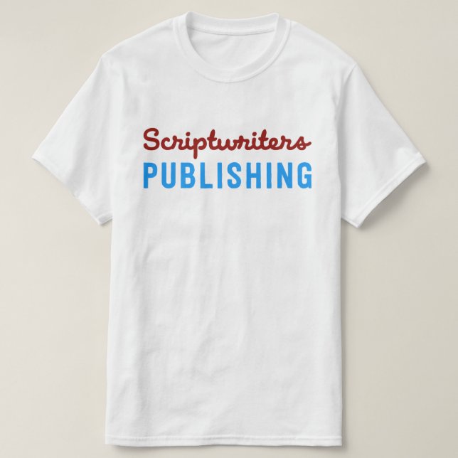 Camiseta Scriptwriters que publicam o Taffy T do (Frente do Design)