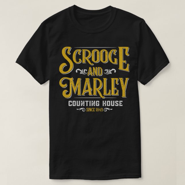 Camiseta Scrooge & Marley Counting House Christmas (Frente do Design)