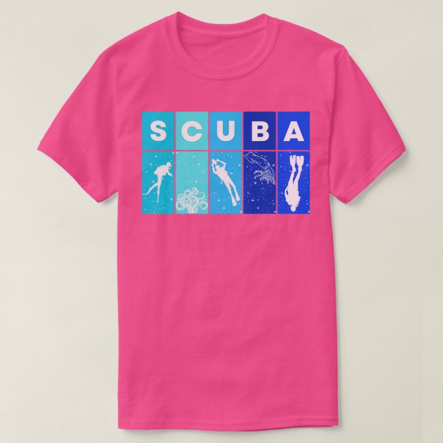 Camiseta Scuba Abraça o Mar Scuba mergulhando Oceano amante (Frente do Design)