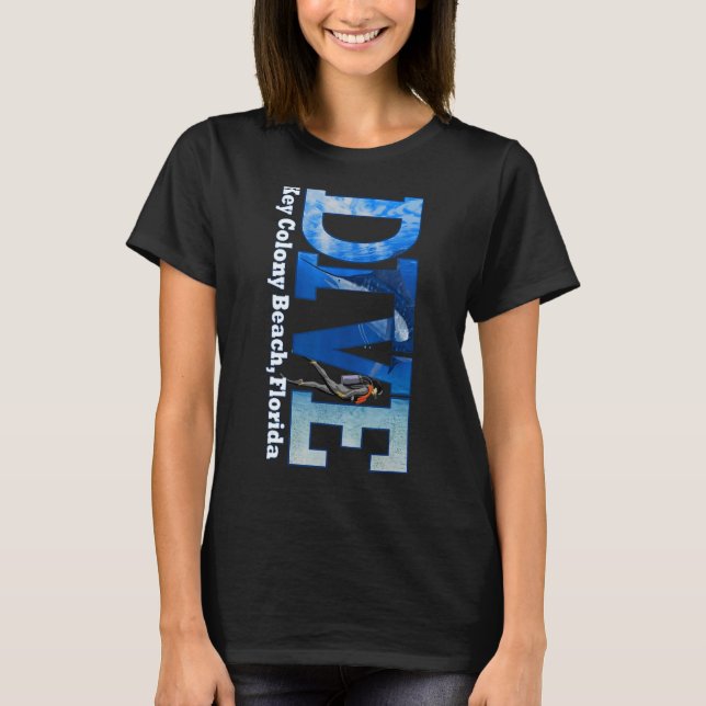Camiseta SCUBA DIVE Key Colony Beach Merging Snorkeling (Frente)