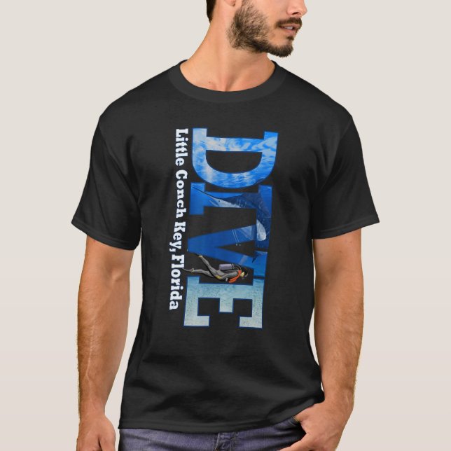 Camiseta SCUBA DIVE Little Conch Key Merging Snorkeling (Frente)