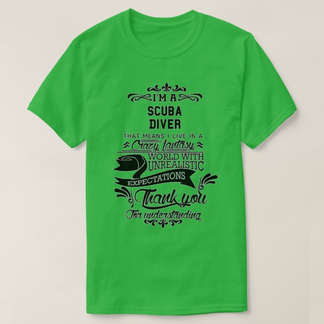 Camiseta Scuba Diver Birthday Christmas GiftPresent (Frente do Design)