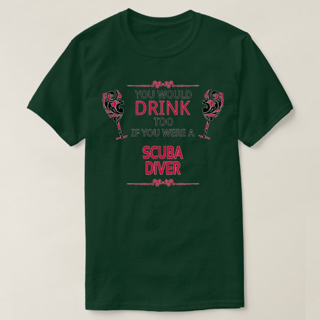 Camiseta Scuba Diver Birthday Christmas GiftPresent 2 (Frente do Design)