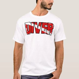 Camiseta Scuba Diver Down Flag Weathered