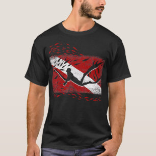 Camiseta Scuba Diver Flag Snorkeling Merging Freediving Spe