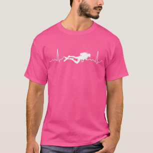 Camiseta Scuba Diver Hearbeat Underwater Ocean Surfer Divi
