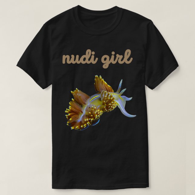 Camiseta Scuba Diver Nudi Girl Nudibranch (Frente do Design)