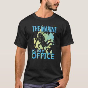 Camiseta Scuba Diver O Marinho É O Meu Escritório Marinho B