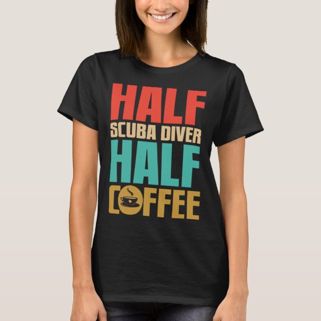 Camiseta Scuba Diver Para Café (Frente)