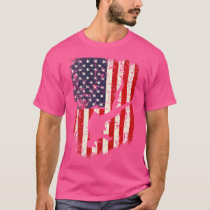 Camiseta Scuba Diver Scuba Merging American Flag