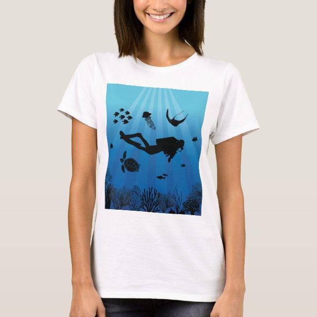 Camiseta Scuba Diver Underwater Sealife (Frente)