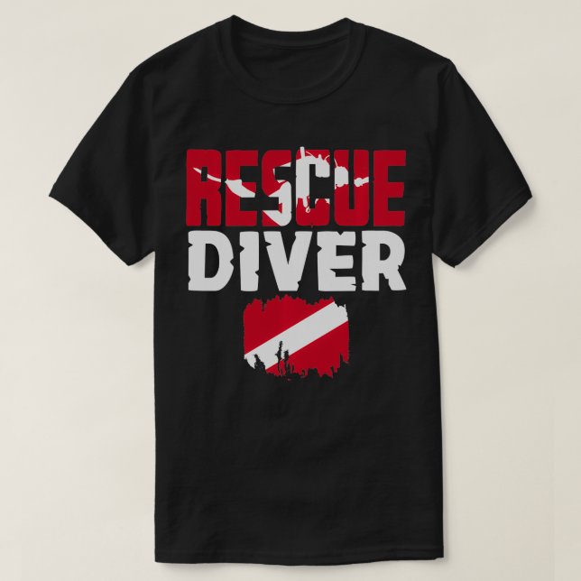 Camiseta Scuba Divers Certified Rescugate Diver (Frente do Design)