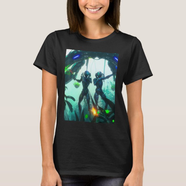 Camiseta Scuba divers diving portrait (Frente)