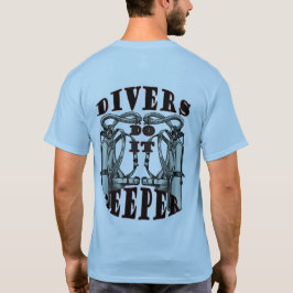 Camiseta Scuba Divers Engraçado Faz Mens T-shirt Azul