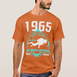 Camiseta Scuba Diving 1965 Aniversário Presente Presente Pr