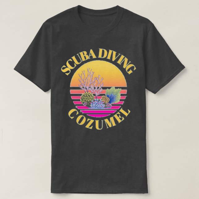 Camiseta Scuba Diving Cozumel (Frente do Design)
