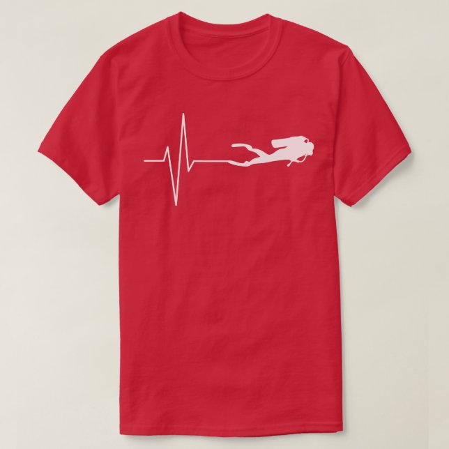 Camiseta Scuba Diving Heartbeat 2 (Frente do Design)