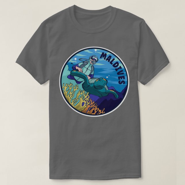Camiseta Scuba Diving In Maldives (Frente do Design)