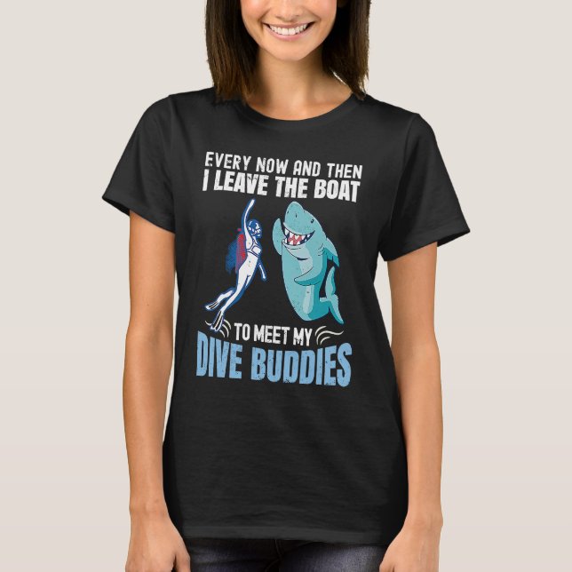 Camiseta Scuba Diving Shark Scuba Diver (Frente)