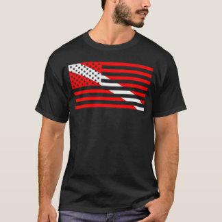 Camiseta Scuba Flag Diver Down American Flag Usa Diving