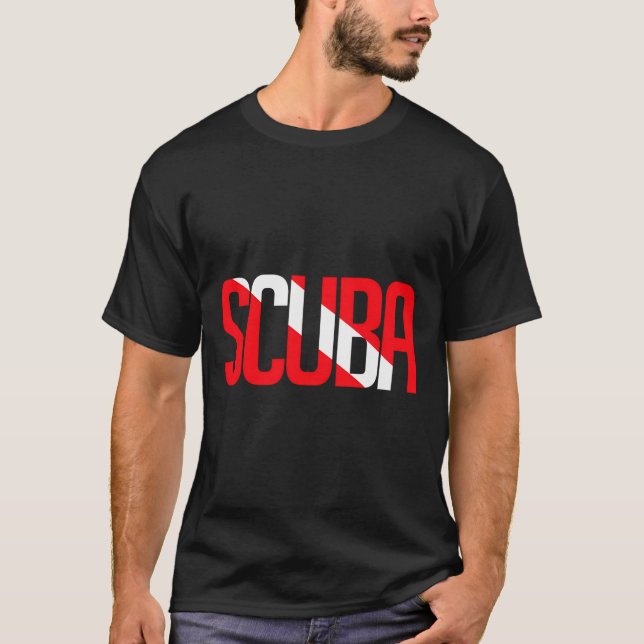 Camiseta Scuba Master Diver Down Flag Aqualung Merge Souve (Frente)