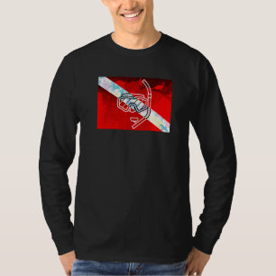 Camiseta Scuba Merge Flag Snorkel Dive Scuba Diver Sn