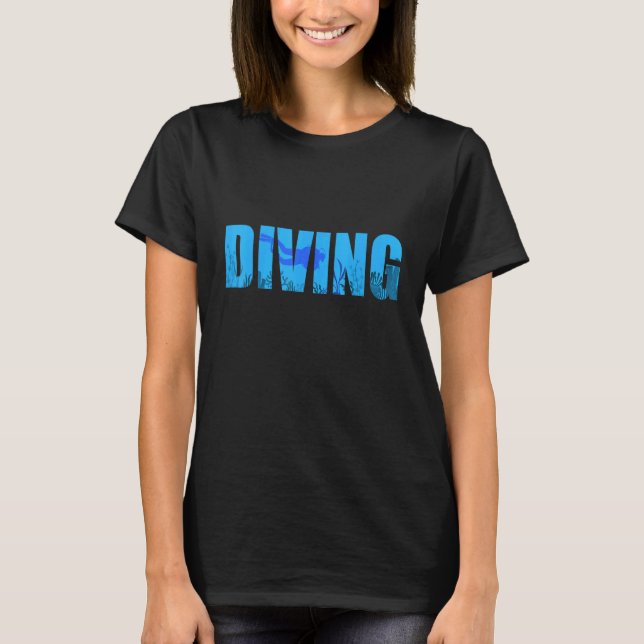 Camiseta Scuba Merging Diver Reef Ocean (Frente)