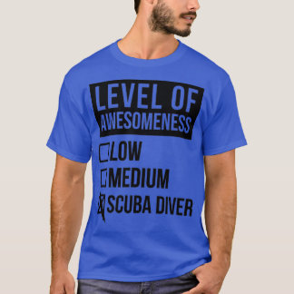 Camiseta Scuba Merging Funny Art Level Of Scuba Diving