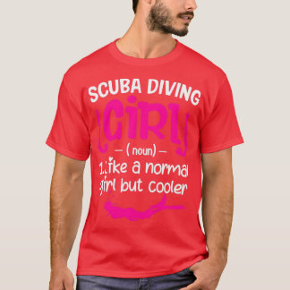Camiseta Scuba Merging Girl Como Um Menino Normal Mas Coole