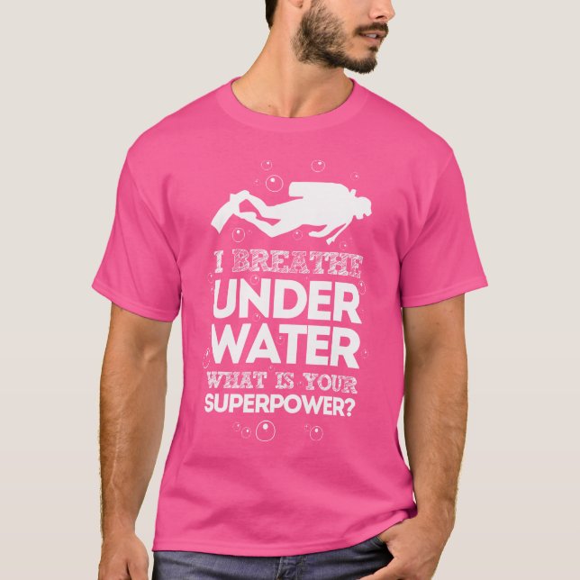 Camiseta Scuba Merging I Respira Sob Água (Frente)