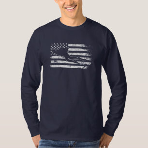Camiseta Scuba mergulhando bandeira americana