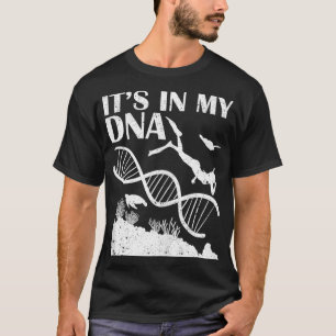 Camiseta Scuba Mergulhando Em Meu DNA Engraçado Snorkeling