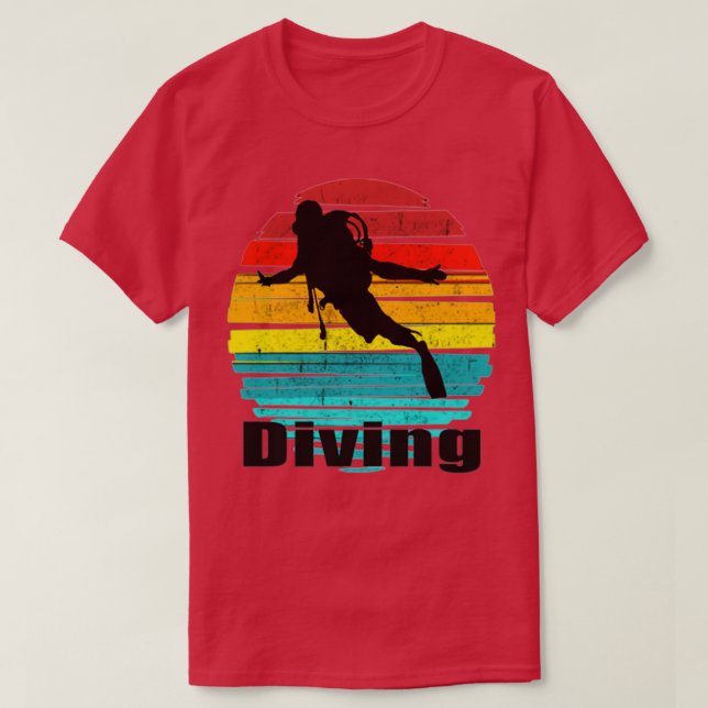 Camiseta Scuba mergulhando na dança debaixo da água (Frente do Design)