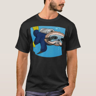Camiseta Scuba Mergulhando Snorkeling Sloth Cansado Preguiç