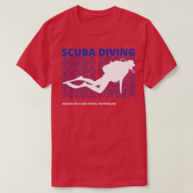 Camiseta Scuba mergulhando viciado em mergulho sem pressão  (Frente do Design)