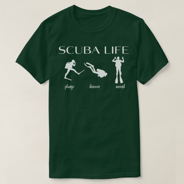 Camiseta Scuba vida mergulhando Oceano amante mergulhador M (Frente do Design)