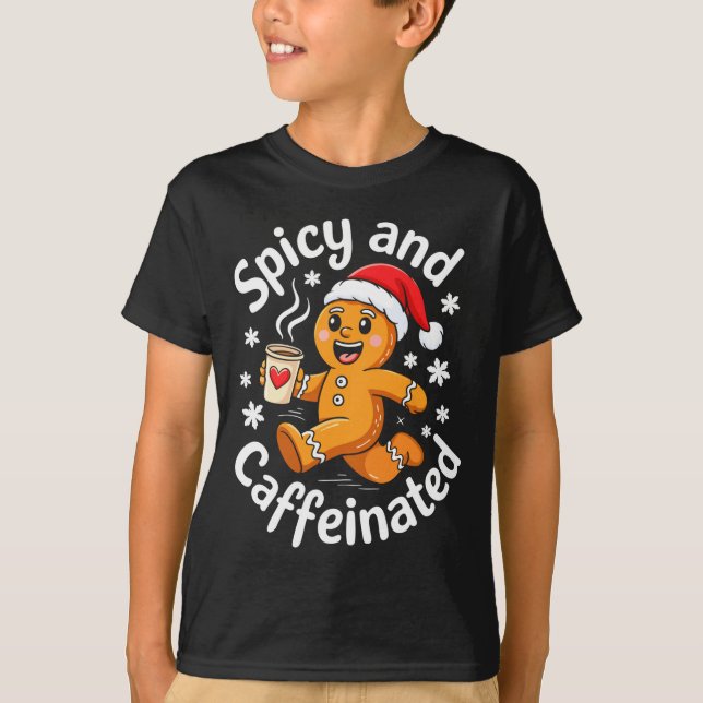 Camiseta Scy And Caffeinated Shirt Men Women Gingerbread Ch (Frente)
