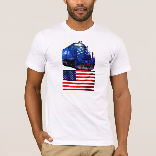 Camiseta SD-40 que combina a bandeira dos E.U. (Frente)