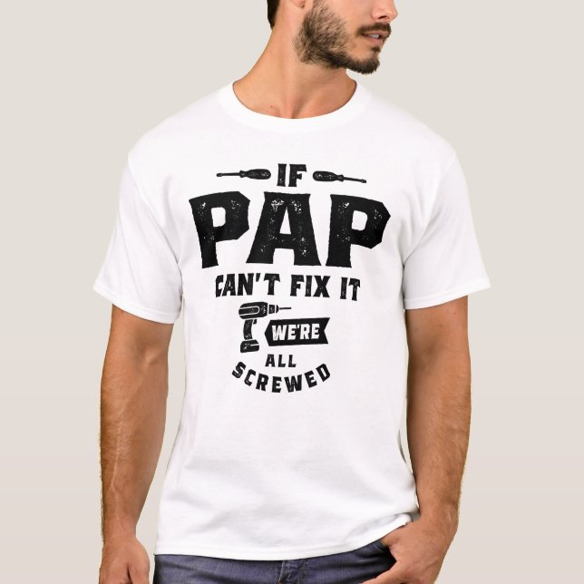 Camiseta Se a Pap não conseguir consertá-la - Avós (Frente)