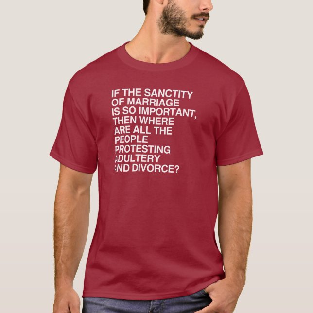 CAMISETA SE A SANTIDÃO DO CASAMENTO É TÃO IMPORTANTE (Frente)