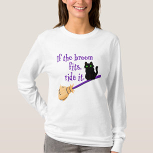 Camiseta Se a vassoura Ajustado, anote o Dia de as Bruxas e