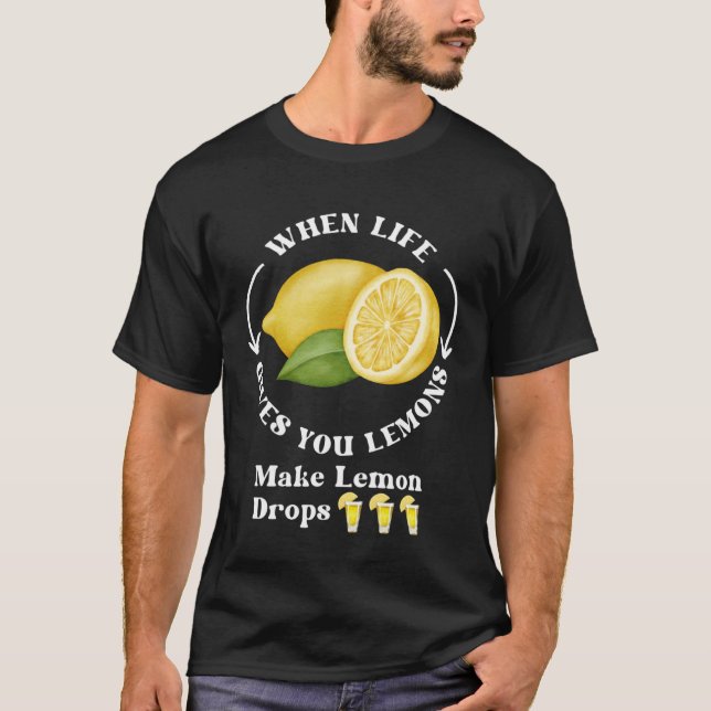Camiseta Se A Vida Lhe Dar Limões Fazem Gotas De Limão (Frente)