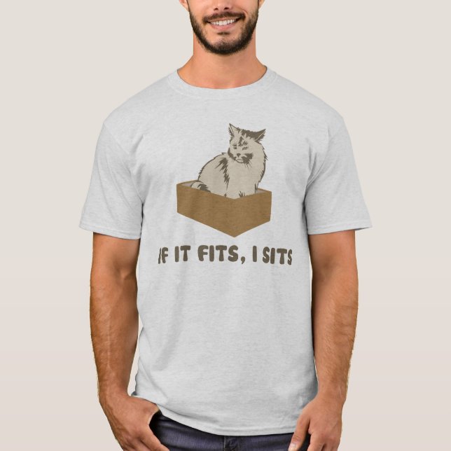 Camiseta Se Ajustado, Sento Gato (Frente)