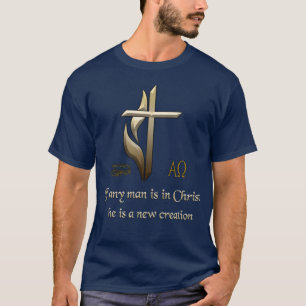 Camiseta Se algum homem está no Cristo ele é uma nova cri