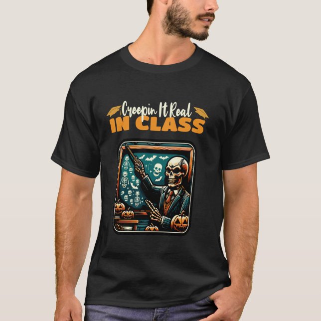 Camiseta Se Arrastando Realmente na Sala de Aula Professor  (Frente)